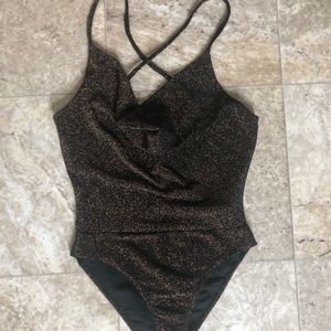 Black/gold Bodysuit (never worn)